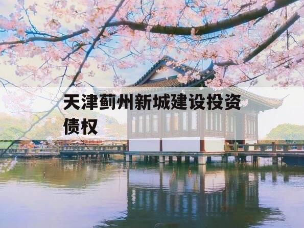 天津蓟州新城建设投资债权