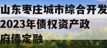 山东枣庄城市综合开发2023年债权资产政府债定融