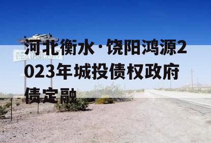 河北衡水·饶阳鸿源2023年城投债权政府债定融