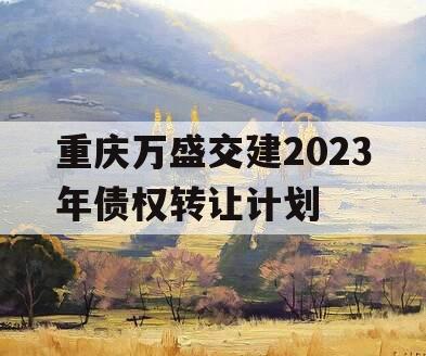 重庆万盛交建2023年债权转让计划