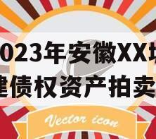 2023年安徽XX城建债权资产拍卖