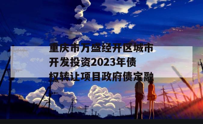 重庆市万盛经开区城市开发投资2023年债权转让项目政府债定融