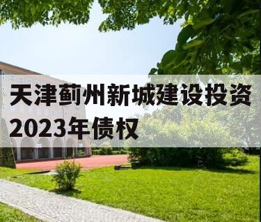 天津蓟州新城建设投资2023年债权