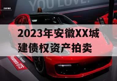 2023年安徽XX城建债权资产拍卖