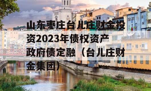 山东枣庄台儿庄财金投资2023年债权资产政府债定融（台儿庄财金集团）