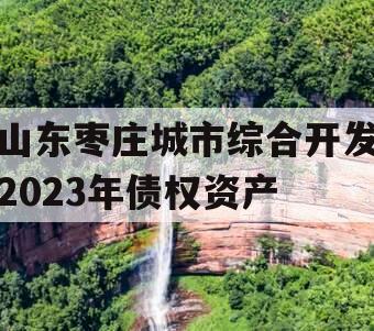 山东枣庄城市综合开发2023年债权资产