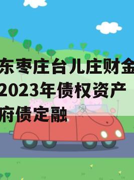 山东枣庄台儿庄财金投资2023年债权资产政府债定融