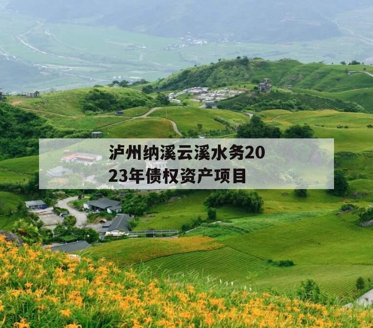 泸州纳溪云溪水务2023年债权资产项目