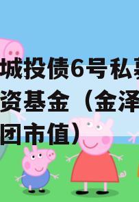 金泽城投债6号私募证券投资基金（金泽控政信集团市值）