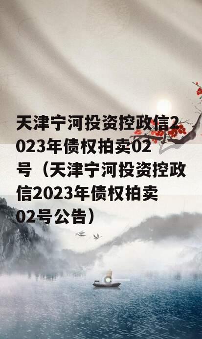 天津宁河投资控政信2023年债权拍卖02号（天津宁河投资控政信2023年债权拍卖02号公告）