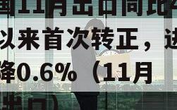 中国11月出口同比4月以来首次转正，进口下降0.6%（11月 进出口）