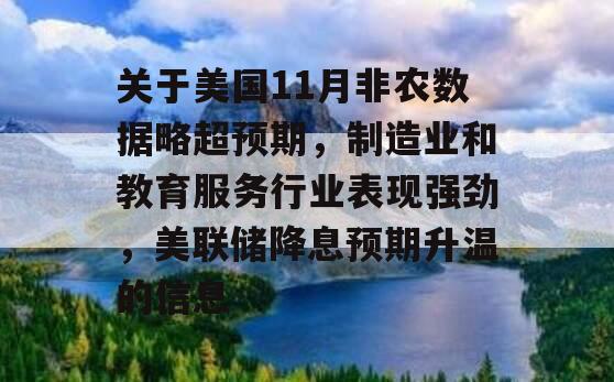 关于美国11月非农数据略超预期，制造业和教育服务行业表现强劲，美联储降息预期升温的信息