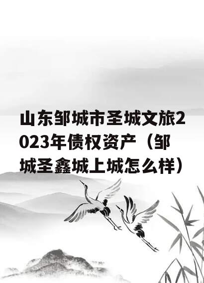 山东邹城市圣城文旅2023年债权资产（邹城圣鑫城上城怎么样）