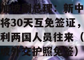 新加坡副总理：新中两国将30天互免签证，便利两国人员往来（新加坡外交护照免签）