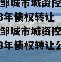 山东邹城市城资控政信2023年债权转让（山东邹城市城资控政信2023年债权转让公告）