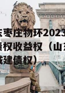 山东枣庄物环2023年债权收益权（山东枣庄城建债权）