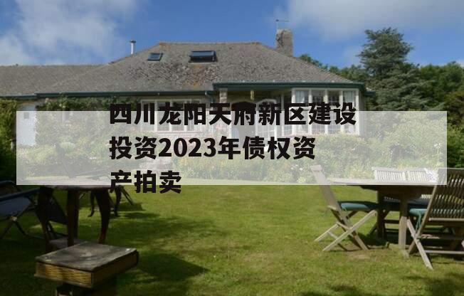 四川龙阳天府新区建设投资2023年债权资产拍卖