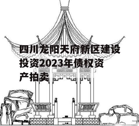 四川龙阳天府新区建设投资2023年债权资产拍卖