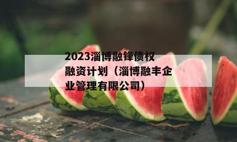 2023淄博融锋债权融资计划（淄博融丰企业管理有限公司）