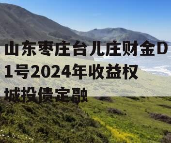 山东枣庄台儿庄财金D1号2024年收益权城投债定融