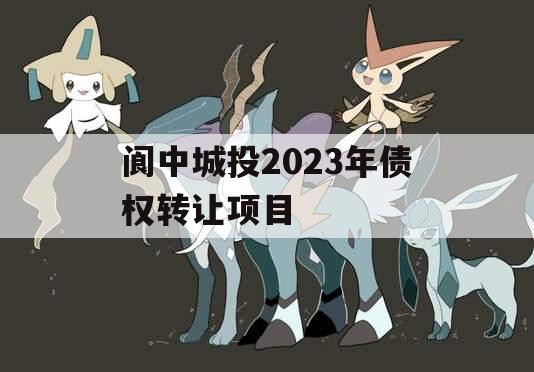 阆中城投2023年债权转让项目