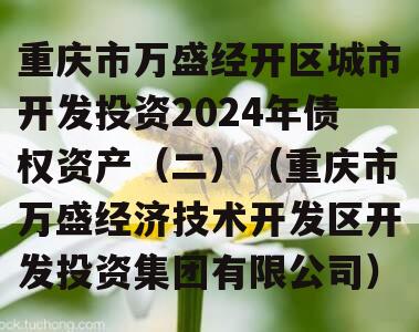 重庆市万盛经开区城市开发投资2024年债权资产（二）（重庆市万盛经济技术开发区开发投资集团有限公司）