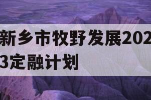 新乡市牧野发展2023定融计划