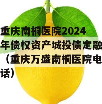 重庆南桐医院2024年债权资产城投债定融（重庆万盛南桐医院电话）