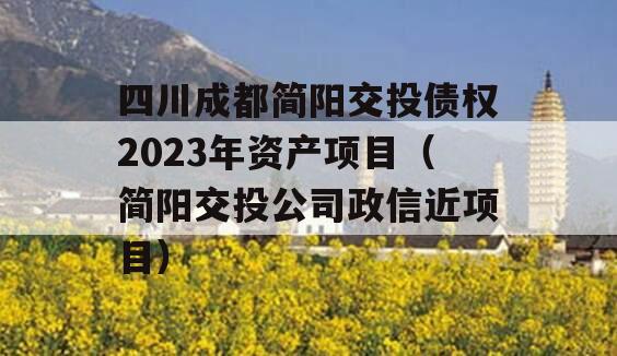 四川成都简阳交投债权2023年资产项目（简阳交投公司政信近项目）