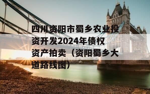 四川资阳市蜀乡农业投资开发2024年债权资产拍卖（资阳蜀乡大道路线图）