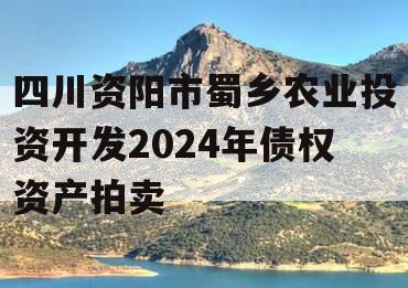 四川资阳市蜀乡农业投资开发2024年债权资产拍卖