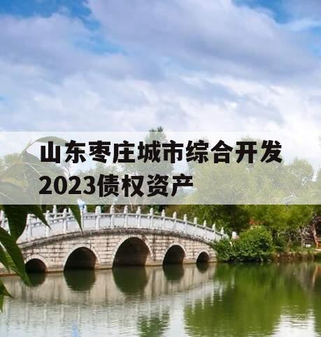 山东枣庄城市综合开发2023债权资产