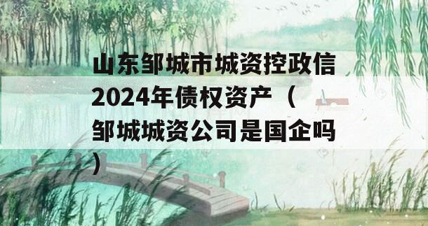 山东邹城市城资控政信2024年债权资产（邹城城资公司是国企吗）