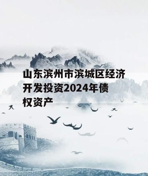 山东滨州市滨城区经济开发投资2024年债权资产