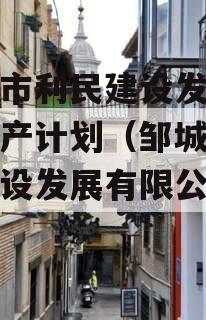 邹城市利民建设发展债权资产计划（邹城市利民建设发展有限公司官网）