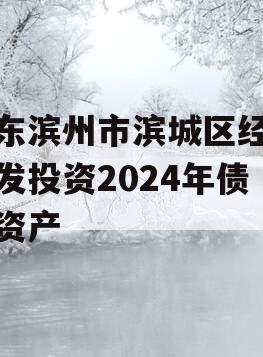 山东滨州市滨城区经济开发投资2024年债权资产