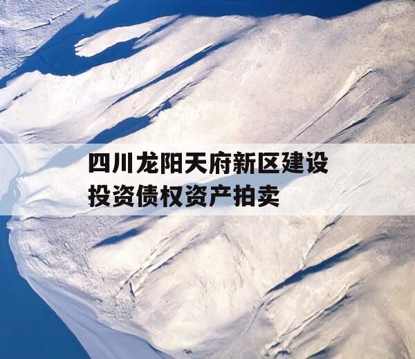 四川龙阳天府新区建设投资债权资产拍卖