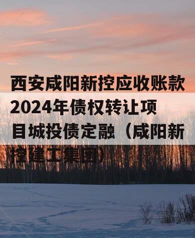 西安咸阳新控应收账款2024年债权转让项目城投债定融（咸阳新控建工集团）