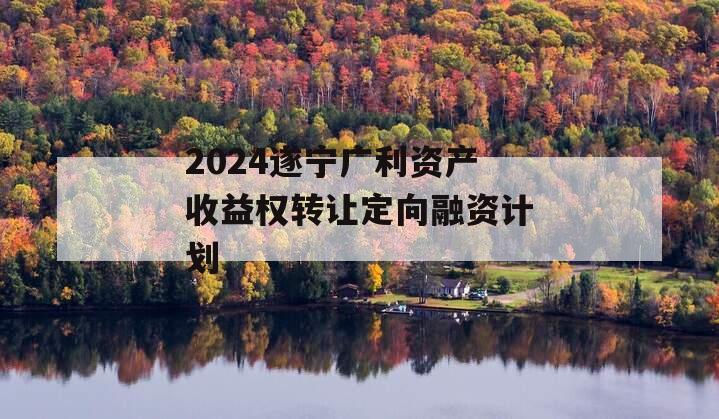 2024遂宁广利资产收益权转让定向融资计划