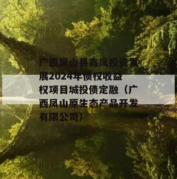 广西凤山县鑫凤投资发展2024年债权收益权项目城投债定融（广西凤山原生态产品开发有限公司）