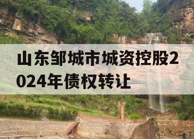 山东邹城市城资控股2024年债权转让