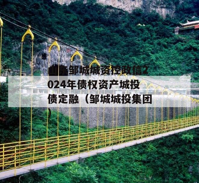 山东邹城城资控政信2024年债权资产城投债定融（邹城城投集团）