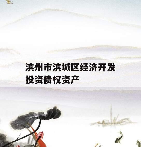 滨州市滨城区经济开发投资债权资产