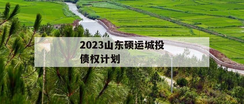 2023山东硕运城投债权计划