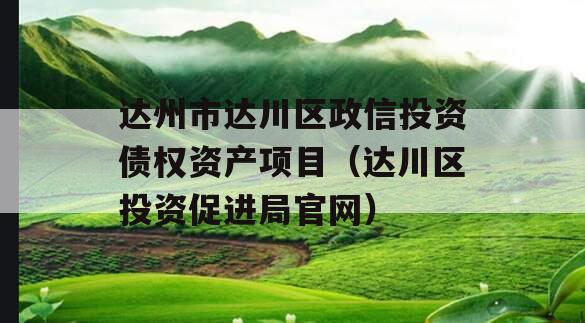 达州市达川区政信投资债权资产项目（达川区投资促进局官网）