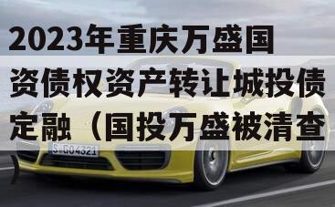 2023年重庆万盛国资债权资产转让城投债定融（国投万盛被清查）