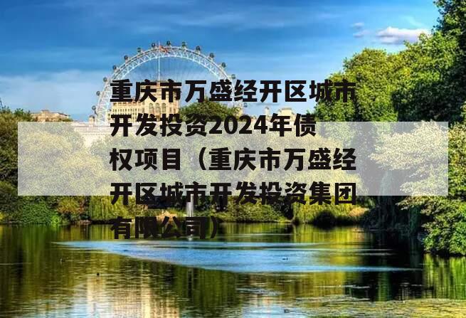 重庆市万盛经开区城市开发投资2024年债权项目（重庆市万盛经开区城市开发投资集团有限公司）