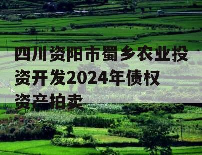 四川资阳市蜀乡农业投资开发2024年债权资产拍卖