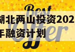 湖北两山投资2023年融资计划