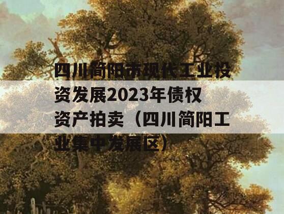 四川简阳市现代工业投资发展2023年债权资产拍卖（四川简阳工业集中发展区）